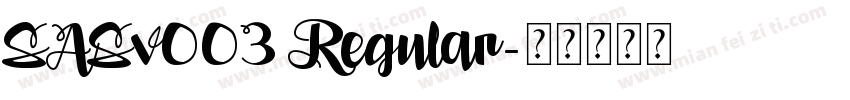 SASv003 Regular字体转换